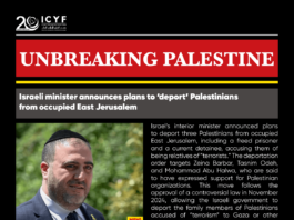 Israeli minister announces plans to ‘deport’ Palestinians from occupied East Jerusalem (MEM)